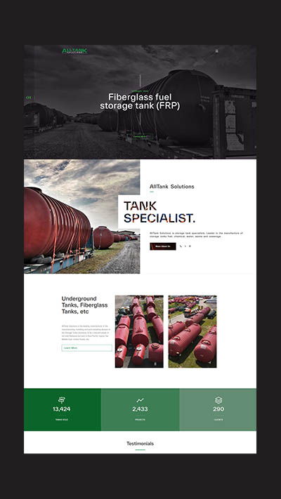 Website for AllTank Solutions