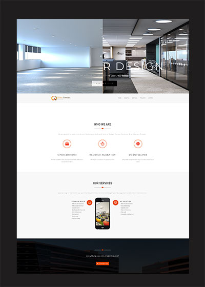 Company web design for Glitter Frontier