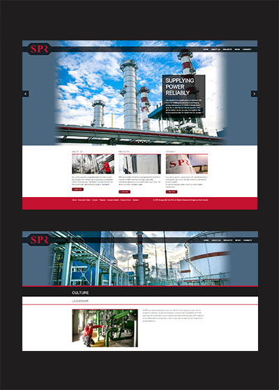 Company web design for SPR Energy