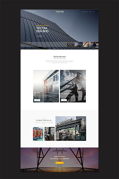 Company web design for Tectra