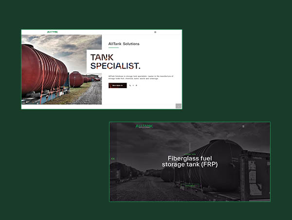 Alltank website design